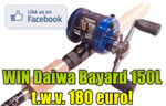 WIN een Daiwa Bayard 150L reel!